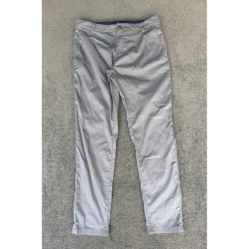 Birddogs Mens Grey Lined Chino Pants 34x32‎ Stretch Performance Khakis